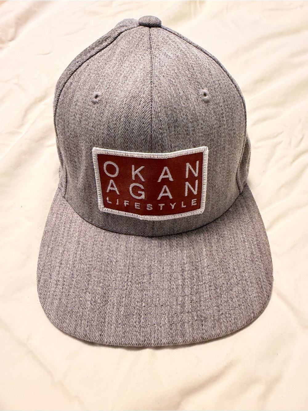 Men's Grey Patch Snapback Hat